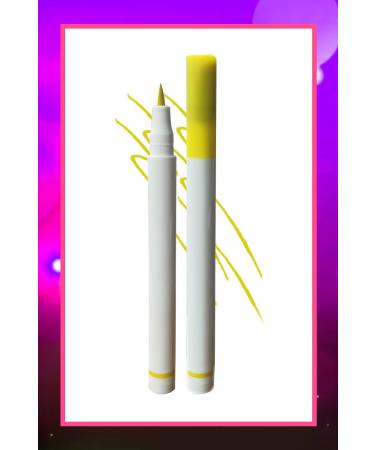 Uniquem Yellow Ultra Fine Tip Liquid Eyeliner Pencil Applyable Makeup Eye Waterproof - Buy Online on GoSupps.com