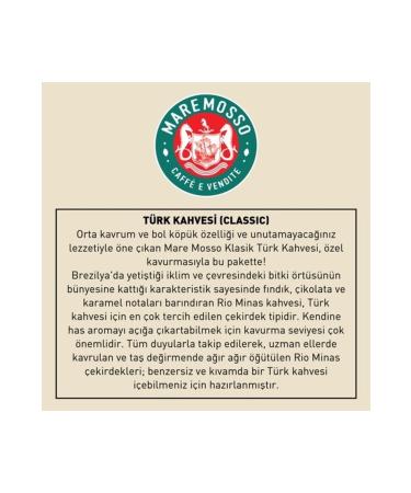 Mare Mosso Caffe Vendite Classic Turkish Coffee (BEANS) 1 Kg. - Buy Online on GoSupps.com