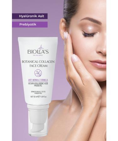 Biolea's Skincare Face Care Cream to Reduce Fine Lines and Wrinkles Herbal Collagen + Vegan Hyaluronic Acid 50 Ml - Buy Online on GoSupps.com