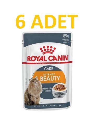 Royal Canin Intense Beauty Pouch Gravy Wet Cat Food 85 Gr X 6 Pieces