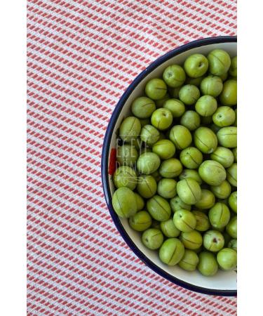 BACK TO THE AEGEAN Homemade Traditional Kalamata Large Green Scratched Olives Bonito - 1 Kg. (CONTAINS ONLY SALT AND WATER) - Buy Online on GoSupps.com