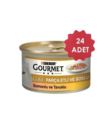 Gourmet Gold Salmon Chicken Cat Canned Food 85 Gr X 24 Pieces