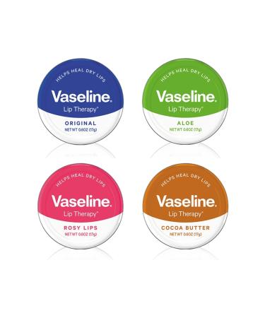 Vaseline Lip Therapy 20g Rosy Lips - Cococa Butter - Original & Aloe (4 Pieces) - Buy Online on GoSupps.com