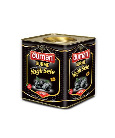 DUMAN GURME First Quality Breakfast Gemlik Black Olives 3xs (380-410) Klb 10 Kg