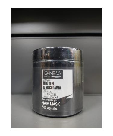 Q-NESS PROFESSIONAL Biotin & Macadamia Hair Mask 500ml . ozk24035