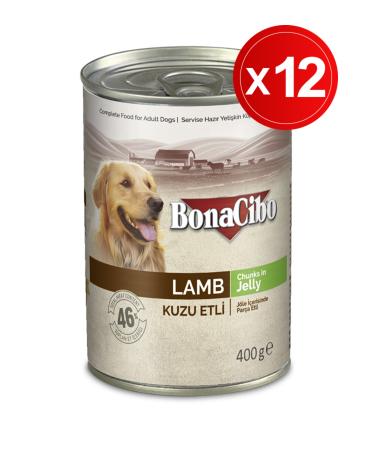 BonaCibo Jelly Lamb Meat 400 Gr X 12 Pieces Adult Dog Food