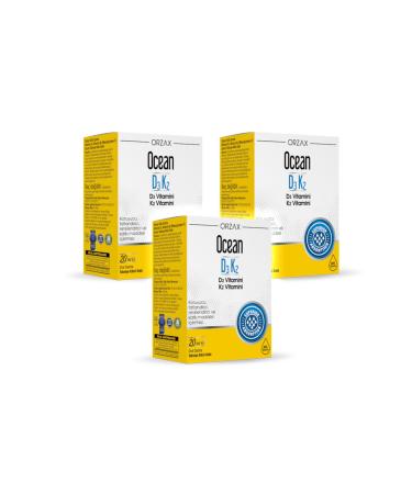 Ocean Ocean Vitamin D3 K2 20ml Drops X3 Pieces