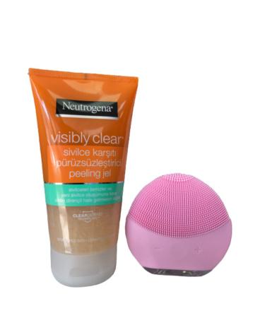 Neutrogena Visibly Clear Anti-Acne Peeling Gel + Forever Skin Cleansing and Massage Tool