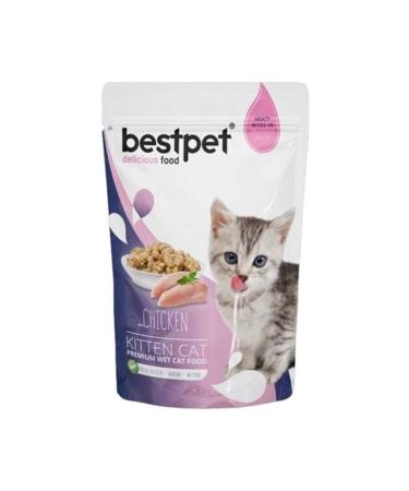 Bestpet Kitten Jelly Pouch Kitten Cat Food 85 Gr X 24 Pieces