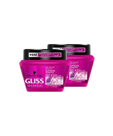 Gliss 300ml Supreme Length Mask 2 Pieces