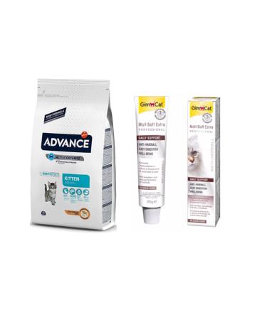 Advance Kitten Cat Food 1.5 Kg + Gimcat Cat Malt 20 Gr (original)