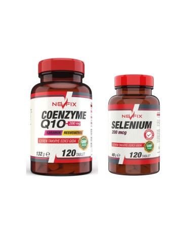 Nevfix Coenzyme Q 10 200 Mg 120 Tablets Selenium 200 Mcg 120 Tablets
