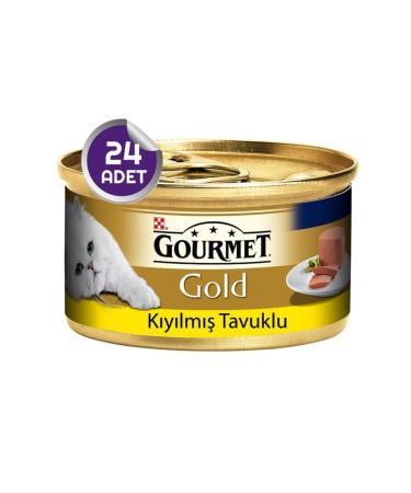 Gourmet Gold Canned Cat Food with Minced Chicken 85 Gr 24 Pieces