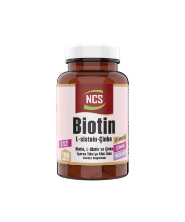 Ncs Biotin Folic Acid 180 Tablets L-cysteine Methionine 2500 Mcg Zinc Vitamin B6 Riboflavin