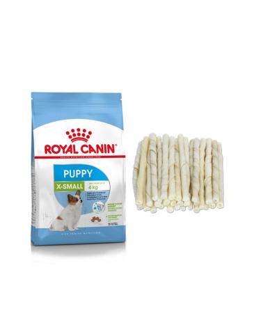 Royal Canin Xsmall Puppy Dog Food 3 Kg + 10 Milky Twist Bones (original)