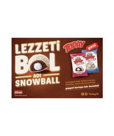 Elvan Today Snowball Coconut Cake 45 Gr. 24 Pieces (1 Box) - Buy Online on GoSupps.com