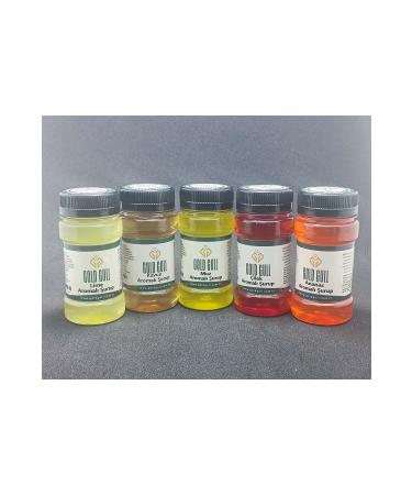 gold gull Lime Melon Banana Strawberry & Pineapple Flavored Coffee & Fruit Syrups 5 X 80 Ml.