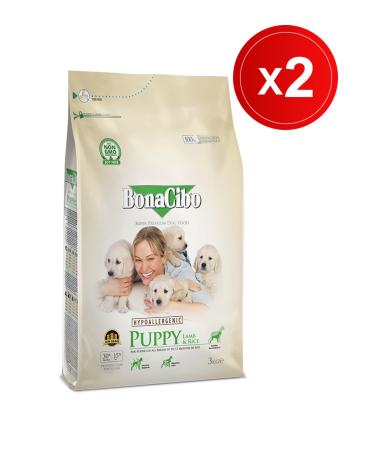 BonaCibo Puppy Lamb & Rice 3 Kg X 2 Pieces Lamb Meat and Rice Puppy Food