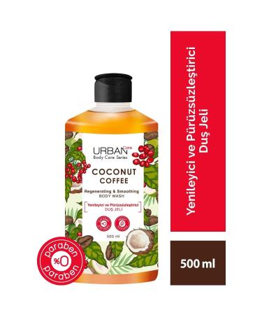 Urban Care Refreshing and Smoothing Coconut Coffee Shower Gel 500 Ml