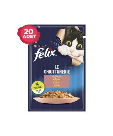 FELIX Felix Salmon Pouch Cat Wet Food Canned 20 X 85 Gr.