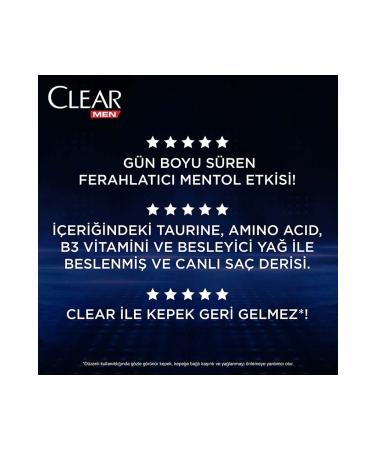 Clear Men Anti-Dandruff Shampoo Cool Sport Menthol Refreshing Menthol Effect 350 Ml - Buy Online on GoSupps.com