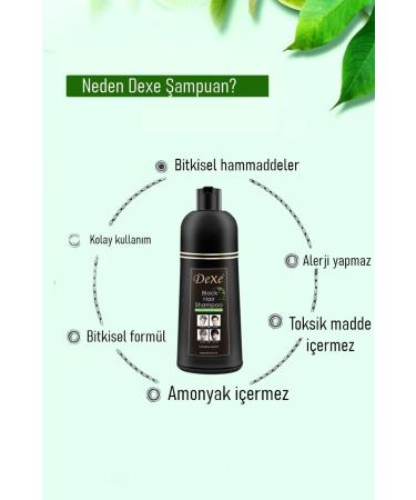Dexe Black Hair Shampoo - Hair Blackening Shampoo 400 ml Large Size - Buy Online on GoSupps.com