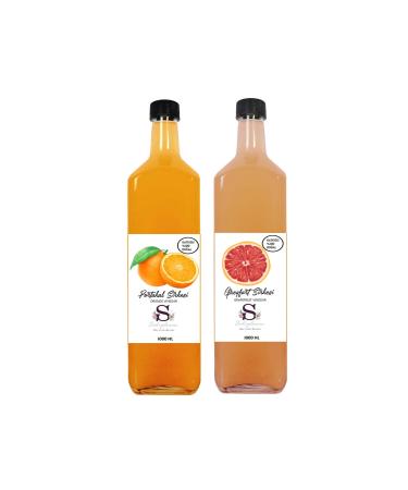 Suheylaana Natural Orange Vinegar 1000 Ml And Grapefruit Vinegar 1000 Ml