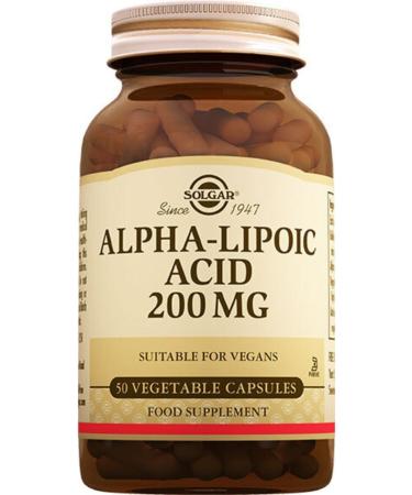 Solgar Alpha Lipoic Acid 200 Mg 50 Capsules (alpha Lipoic Acid) Skt:08.2025