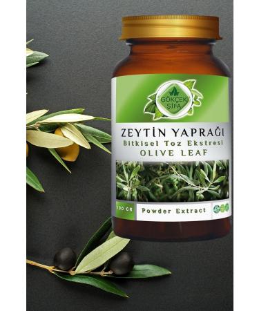 Gokcek Healing Olive Leaf Powder Extract 100 Gr Glass Jar