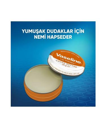 Vaseline Lip Therapy Softening Lip Balm Cocoa Butter 20 Gr - Buy Online on GoSupps.com