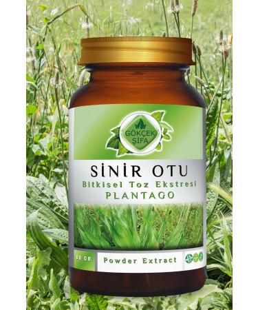 Gokcek Healing Plantain Powder Extract 80 Gr Glass Jar