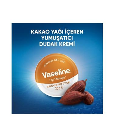 Vaseline Lip Therapy Softening Lip Balm Cocoa Butter 20 Gr - Buy Online on GoSupps.com