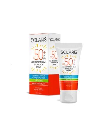 SOLARIS Anti-Aging Sun Cream for All Skin Types Spf 50 (50 ML) and Children's Sun Cream Spray Spf 50 - Buy Online on GoSupps.com