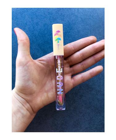 Zetmoda Cute Umbrella Lip Gloss Lip Gloss with Gold Particles