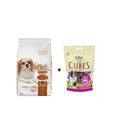 Reflex Chicken Small Breed Dog Food 3 kg + Lamb Dog Reward Food 80 gr
