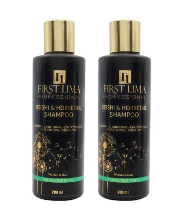 First Lima Professional 2-Piece Reishi & Horsetail Shampoo Fast Growth Anti-Falling and Volume 2 Pieces 200 Ml - Buy Online on GoSupps.com