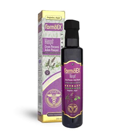 Farmeks Chaste Tree Extract 250 Ml. Chaste Tree Yarrow Alchemilla Plant Liquid Extract