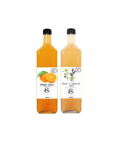 Suheylaana Natural Orange Vinegar 1000 Ml And Melissa & Black Pepper Vinegar 1000 Ml