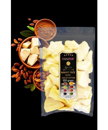 Hanzade Herbal Edible Pure Solid Cocoa Butter 100 Gr