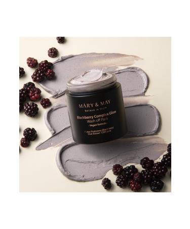 Mary & May Blackberry Glow Wash Off Pack - Moisturizing and Brightening Skin Care Mask 125ml - Buy Online on GoSupps.com