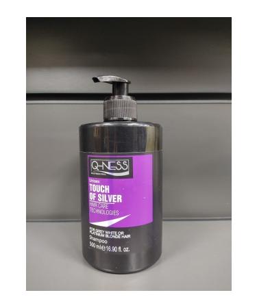 Q-NESS PROFESSIONAL Silver Shampoo For White and Blonde Hair 500ml .keuskozmetik040401