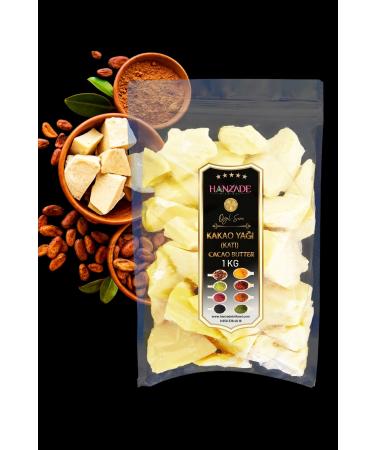 Hanzade Herbal Edible Pure Solid Cocoa Butter 1 Kg