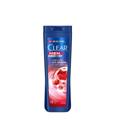 Clear Men Anti-Dandruff Shampoo Quick Style 2 in 1 Easy-to-Shape Hair 350 Ml