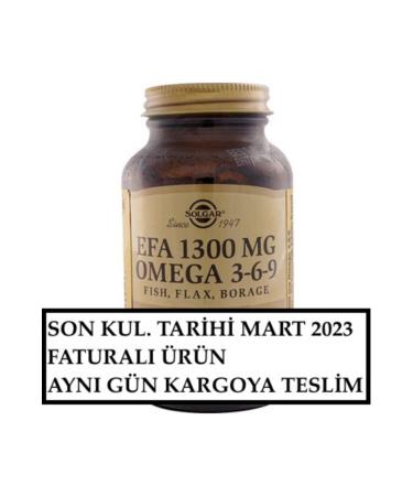 Solgar Efa 1300 mg Omega 3-6-9 Fish Flax Borage - Buy Online on GoSupps.com