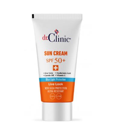 Dr. Clinic Spf 50+ Sunscreen Cream 50 Ml (Uva UVB and Blue Light Protection)