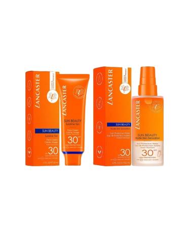 Lancaster Sun Beauty Face Cream Spf30 Sunscreen Face Cream 50ml+ Water Spf30 Sunscreen 150m
