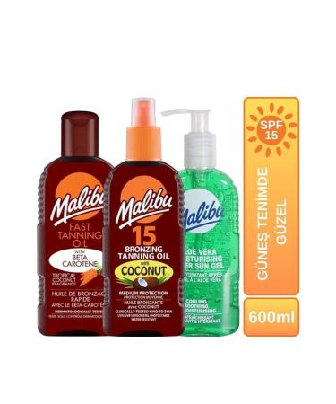 Malibu Protective Bronzer Fast Bronzer After Sun Aloe Vera Spf15 Sun On My Skin
