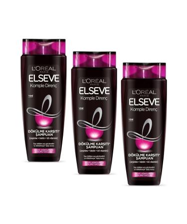 Elseve Loreal Paris Complete Resistance Anti-Hair Loss Shampoo 400 Ml 3 Pieces