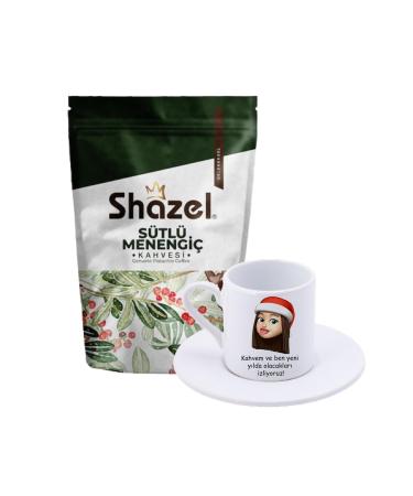 Shazel Milky Menengi Coffee 200 gr. + We Are Watching What Will Happen in the New Year Turkish Coffee Cup