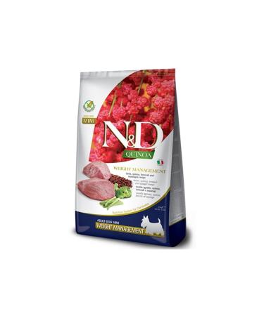N & D Quinoa Weight Management Lamb Adult Dog Food Mini 2.5 Kg Dietetic Food